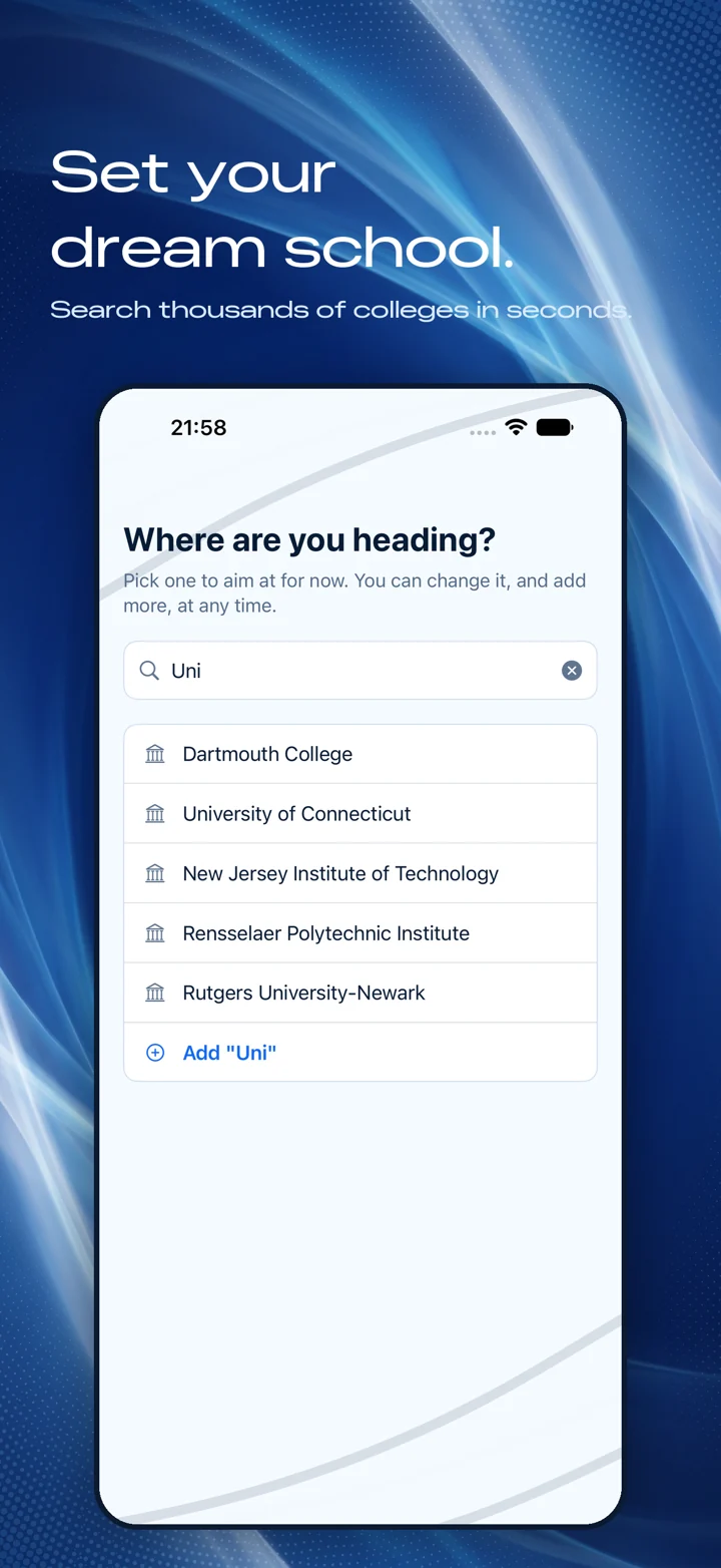 Set your dream school